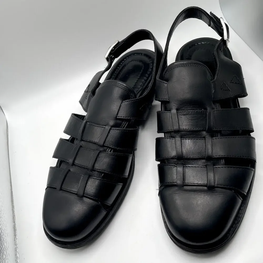 Allen Edmonds Men's Leather Fisherman Slingback Sandals 11 - Picture 1 of 14